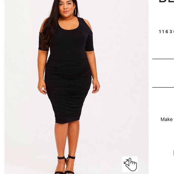 Torrid Shirred Cold Shoulder Dress - Picture 1 of 4